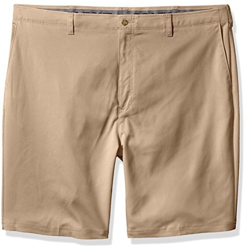 PGA TOUR Men's Big & Tall Flat Front Active Waistband Short, Chinchilla, 48 - Shorts
