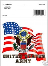 ARMY  USA FLAG &amp;  EMBLEM  CAR WINDOW DECAL - $13.53