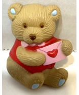 Vintage GGI Valentines Day Plastic Teddy Bear with Valentine Pin Brooch ... - $9.63