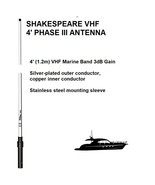 SHAKESPEARE VHF 4&#39; PHASE III ANTENNA 6400-R - $261.45