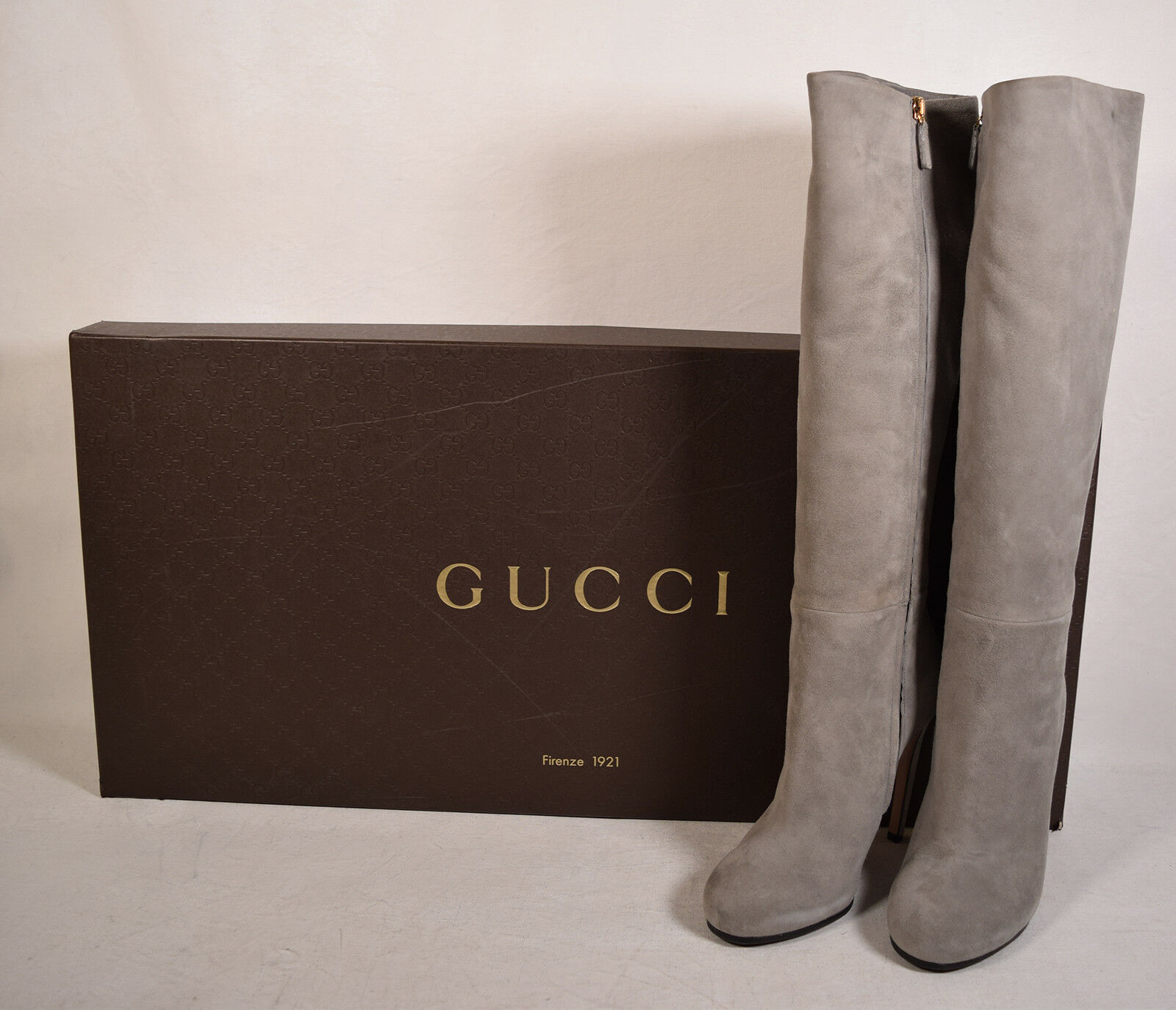 gucci suede knee high boots