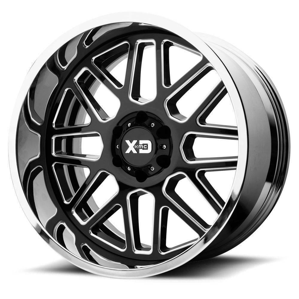 20x10 XD XD201 Grenade 8x170 18 Black Chrome Lip Wheels Rims Set(4