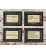 Inspirational Quotes Wall Plaques Signs Wall Decor 4pc Framed Wall Group... - $39.00