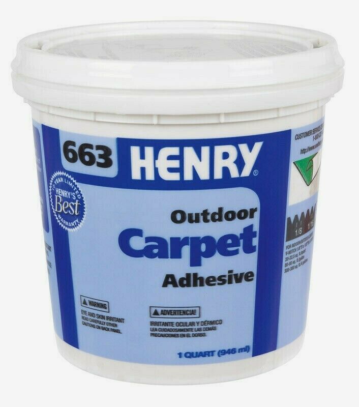 Henry 663 Outdoor 1 qt CARPET ADHESIVE High Strength Paste Water Resistant 12183