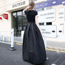 Grace Emerald GREEN A Line Long Skirt Taffeta Holiday High Waist 40in,Plus image 6