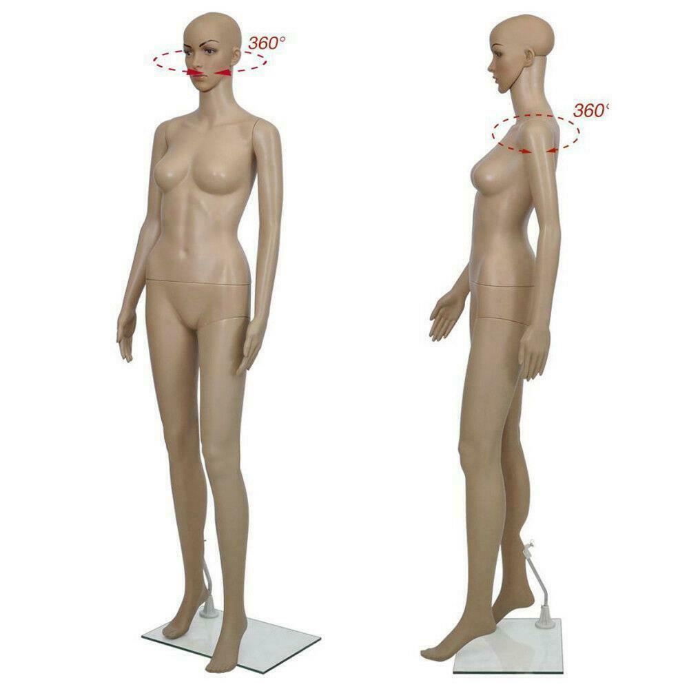 68.90 Female Mannequin Display Full Body Head Turns Dress Form W/ Base