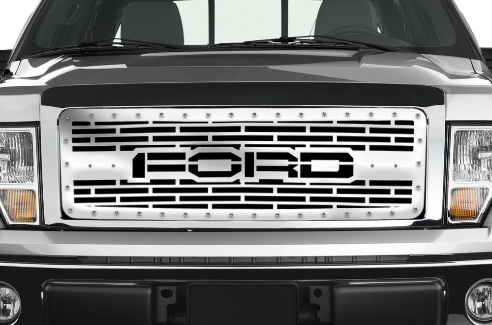 Custom Aftermarket Steel Grille Kit for Ford F-150 2009-2014 Truck FORD ...