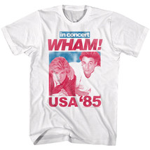 Wham George Michael USA Tour 85 Men&#39;s T-shirt Pop Music Merch 80s Tee Li... - $24.64+
