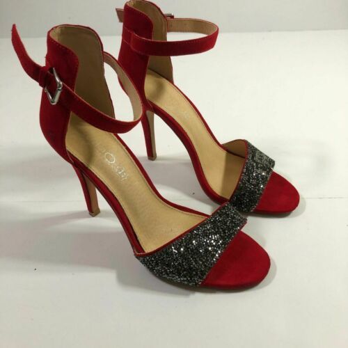 aldo red sequin heels