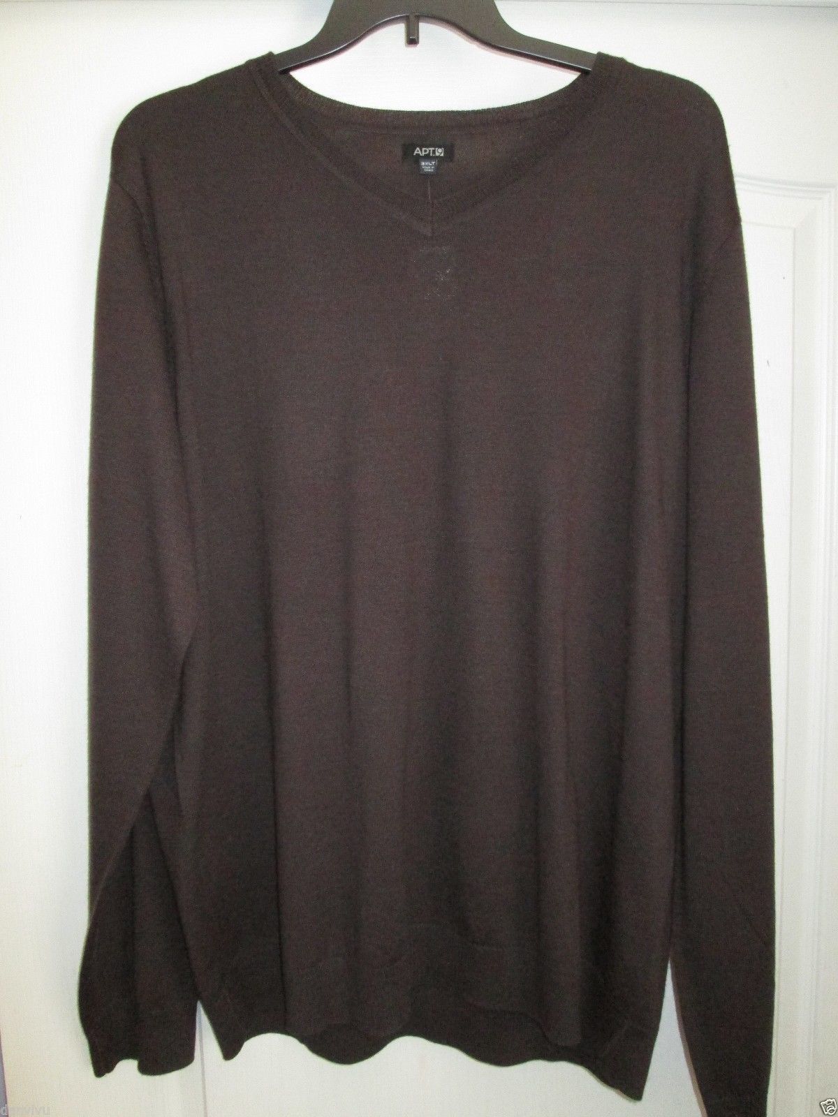 Apt 9 Sweater for Men Long Sleeve Merino Wool Striped /& Solid V Neck
