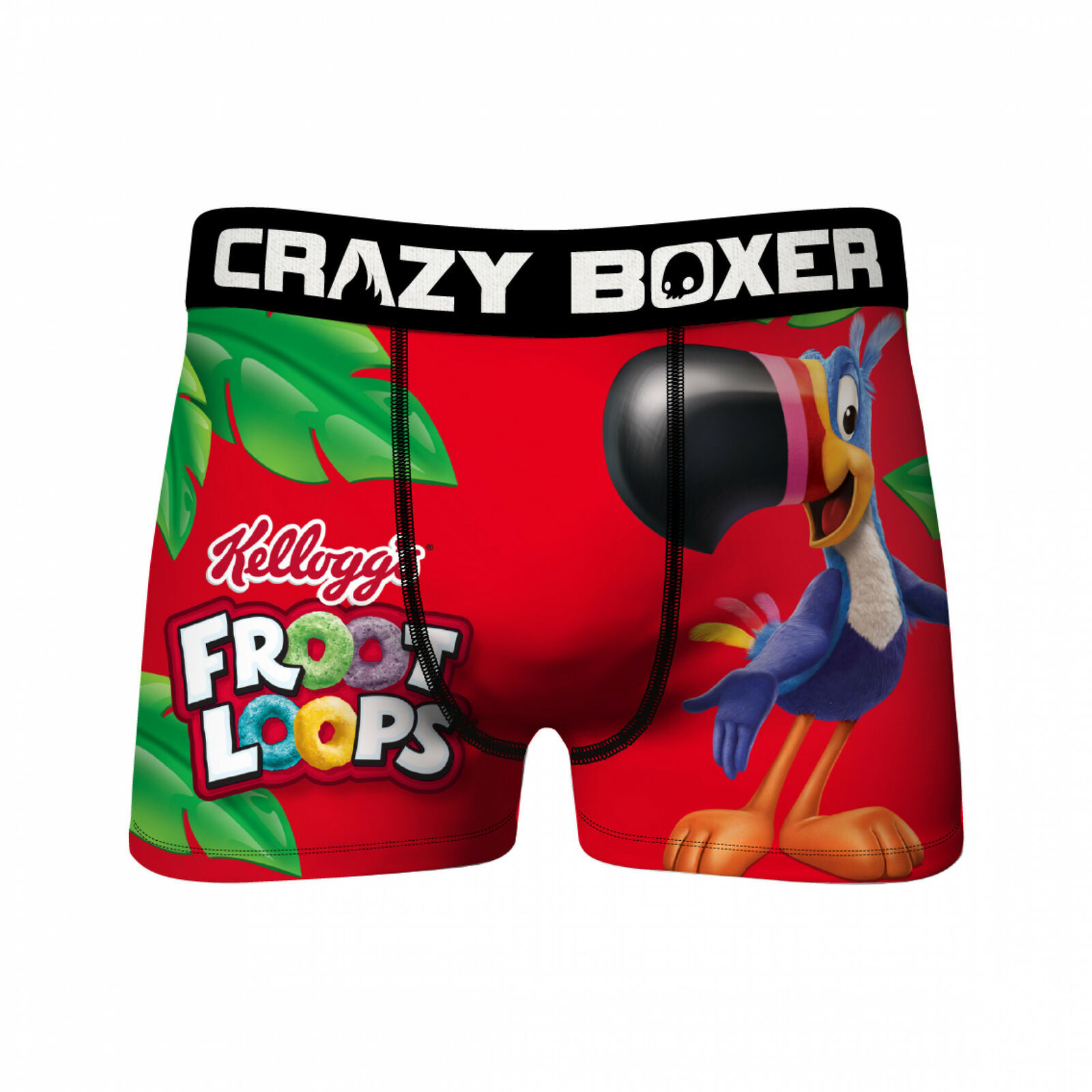 Crazy Boxers Kellogg's Froot Loops Toucan Sam Boxer Briefs Red - Underwear