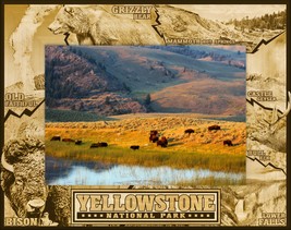 Yellowstone National Park Laser Engraved Wood Picture Frame Landscape (4... - $29.99