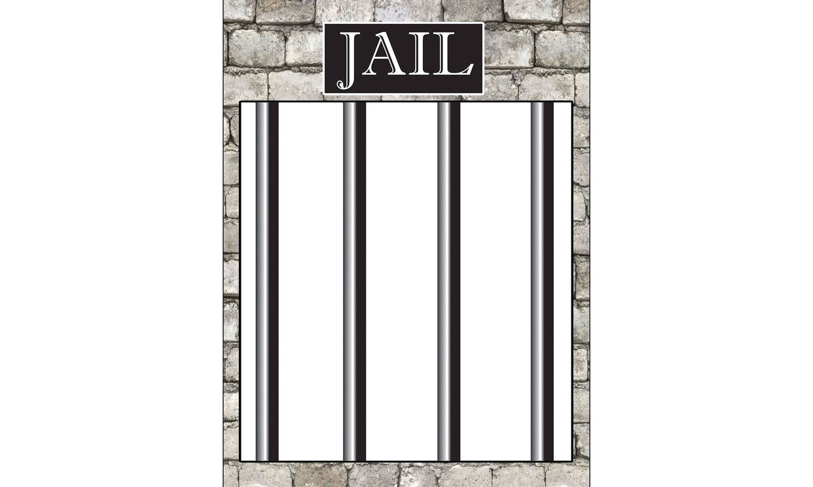 Jail Bars Prison Selfie Frame Jailbirds Steel Bars Custom Photo Booth