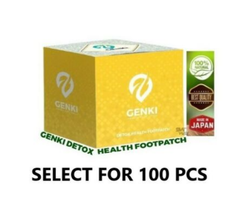 Premium GENKI HEALTH Detox Foot Pads Patch Herbal Cleansing Detox 100 PCS