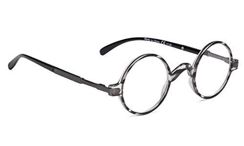 Vintage Round Reading Glasses Professor Readers Grey Stripe, 1.00 ...
