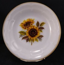 Vintage &amp; Rare MCM Termocrisa Milk Glass Sunflower 8 Inch Bowl - $9.90