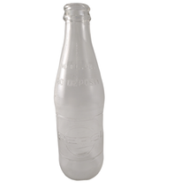 Vintage 1968 PEPSI-COLA Embossed Textured Clear Ball Glass 10oz Soda 8&quot; ... - $15.48