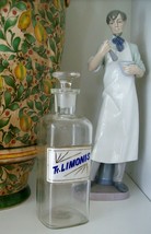RARE Glass Label Apothecary Bottle~LUG~1800&#39;s~TR. LIMONIS~TINCTURE OF LEMON - $277.19