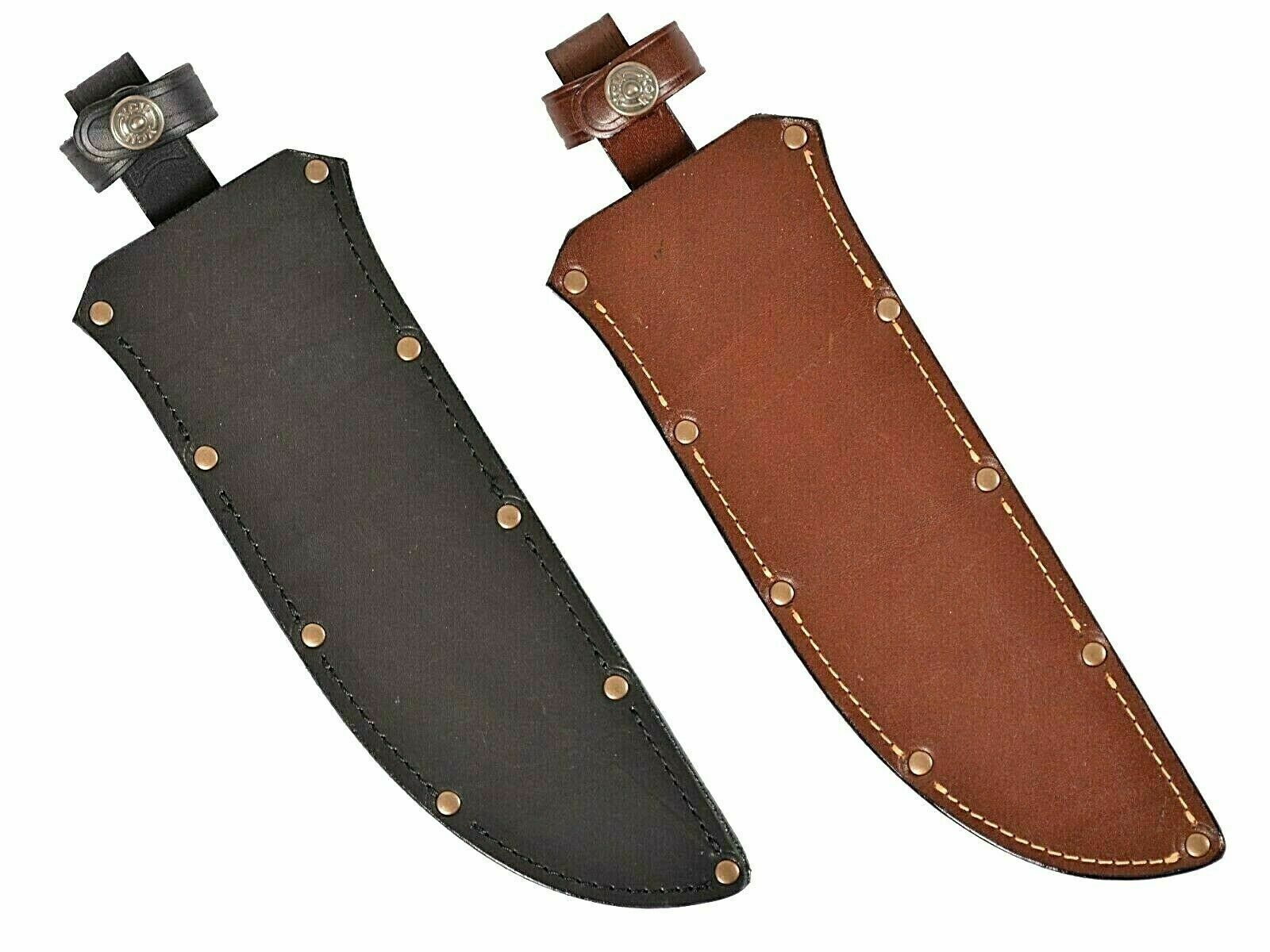 Leather sheath German style for a hunting knife 5-9 inch (13-23 cm) knife case