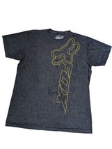 Fox T-Shirt Men Medium Gray Color Short Sleeve Graphic Print - $9.88