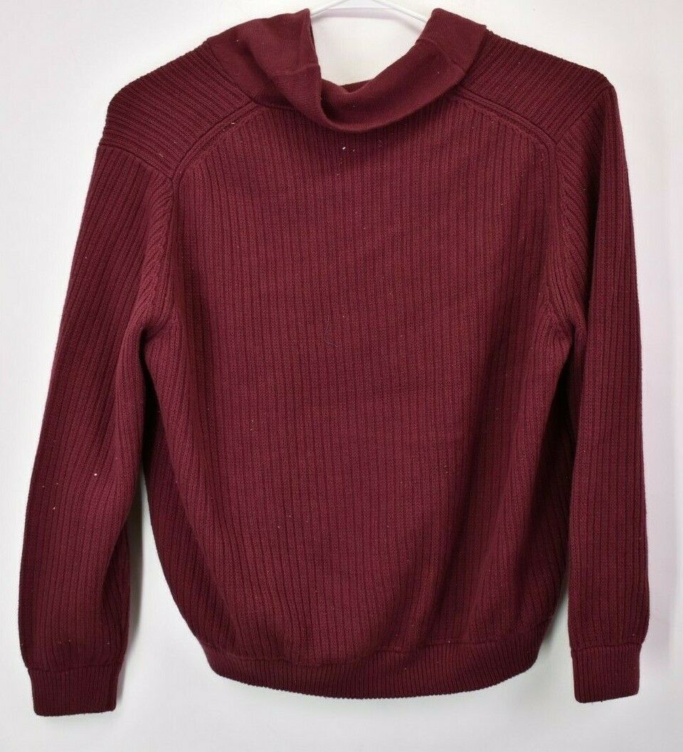 Duluth Trading Co. Men's 4X-Large High Neck Infantry Sweater - Maroon ...