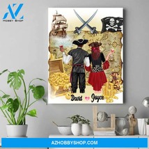 Personalized Halloween Canvas Art - Cool Halloween Gifts - Couple Canvas Wall Ar - $49.99