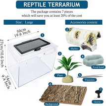 Reptile Terrarium Tank Kits - Fully Transparent for Frog, Gecko, Snake, Lizard image 2