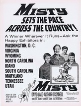 Misty ORIGINAL Vintage 1961 9x12 Industry Ad David Ladd Arthur O&#39;Connell - $19.79