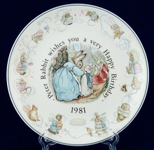 Wedgwood 1981 Peter Rabbit Happy Birthday Plate Beatrix Potter - $15.00