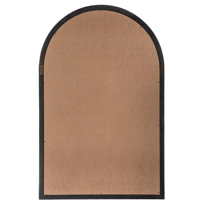 Arched Window Pane Mirror Large Distressed Black Wood Framed Rustic
