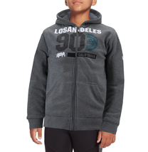 Boys Los Angeles Athletic Sherpa Lined Fleece Kids Zip Up Hoodie Sweater Jacket image 3