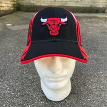 Chicago Bulls Embroidered Reebok NBA Team Red Black Fitted Hat Cap OSFA - $22.28