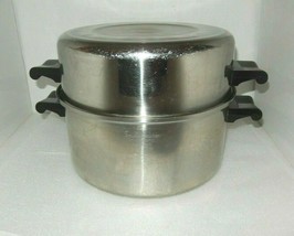SALADMASTER 6 QT Dutch Oven Stock Pot With Dome Lid Tri-Clad Stainless S... - $140.00