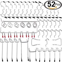 Wangday Pegboard Hooks Accessories, 52-Piece Peg Board Hook Attachments Set - $37.92