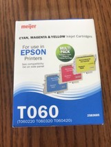Cyan, Magenta, Yellow Inkjet Cartridges Epson Printers T060 Ships N 24h - $19.78