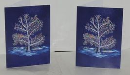 Painted Trees Peacocks Frameable 5X7 Christmas Card 3 Designs Package 6 image 4