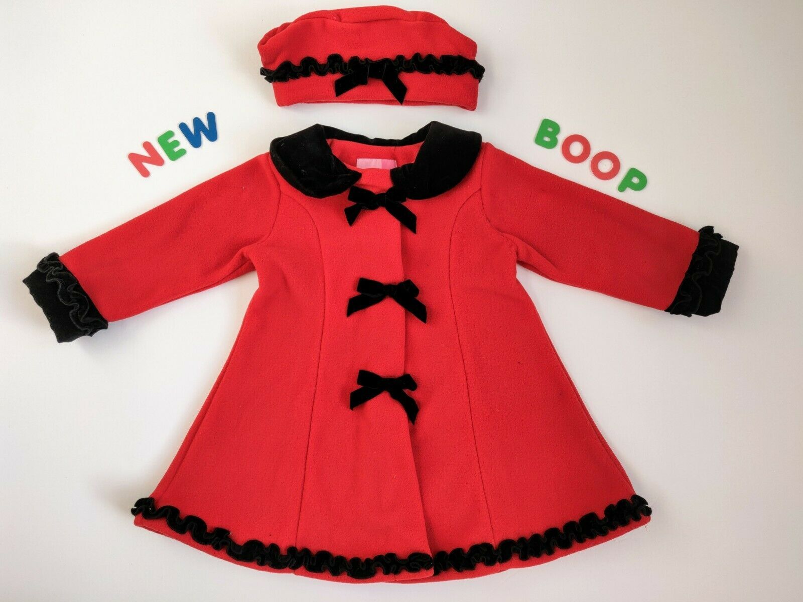 Toddler Kids Baby Girl Coat 3T NWOT Sophie Rose Red Christmas Fleece