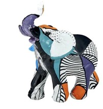 Elephant figure with geometric designs (wf) - $69.29