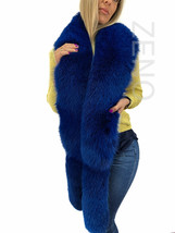 Blue Fox Fur Stole 63' (160cm) Saga Furs Boa Tails / Wristbands / Headband image 2