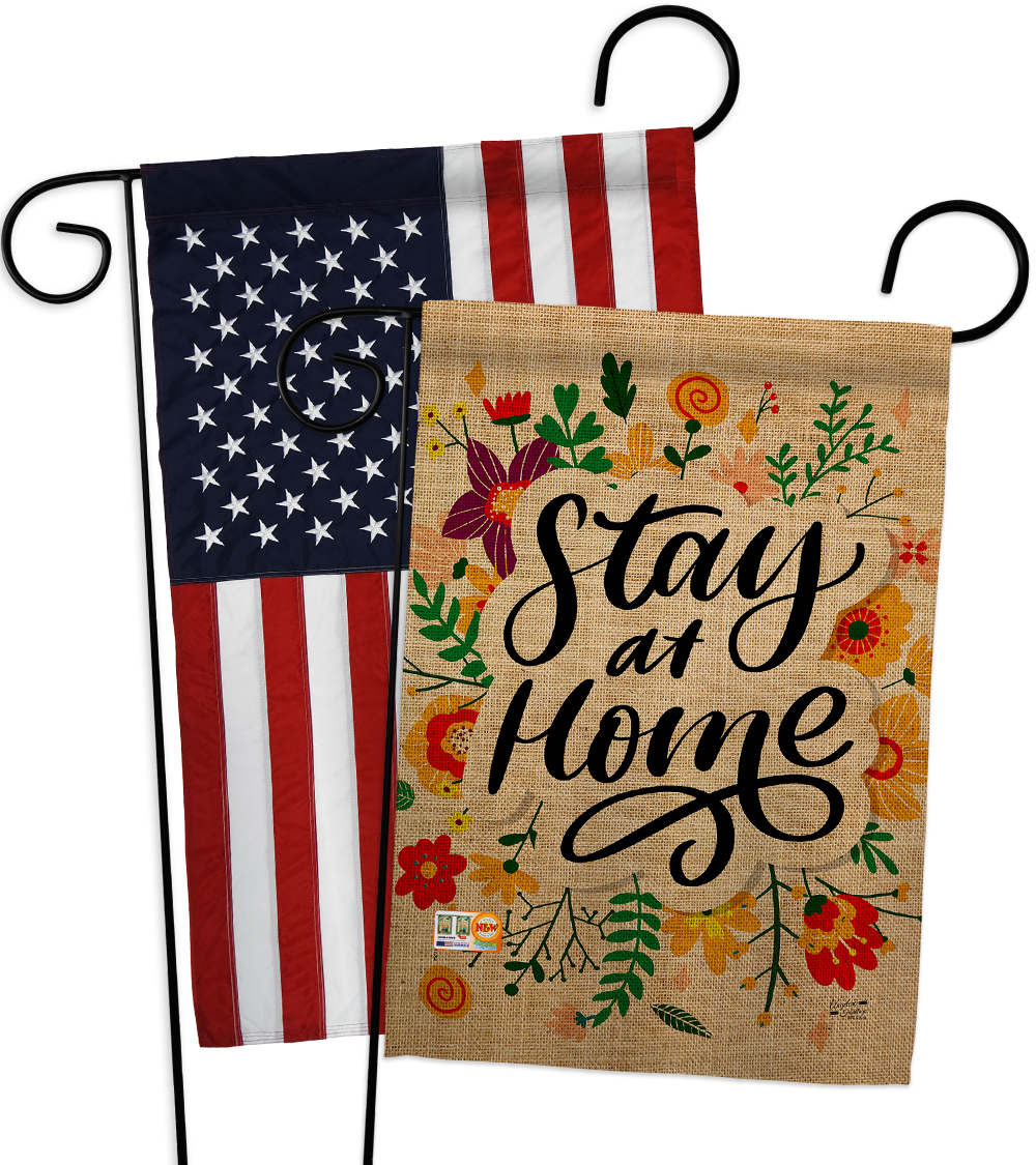 Stay At Home - Impressions Decorative USA Applique Garden Flags Pack ...