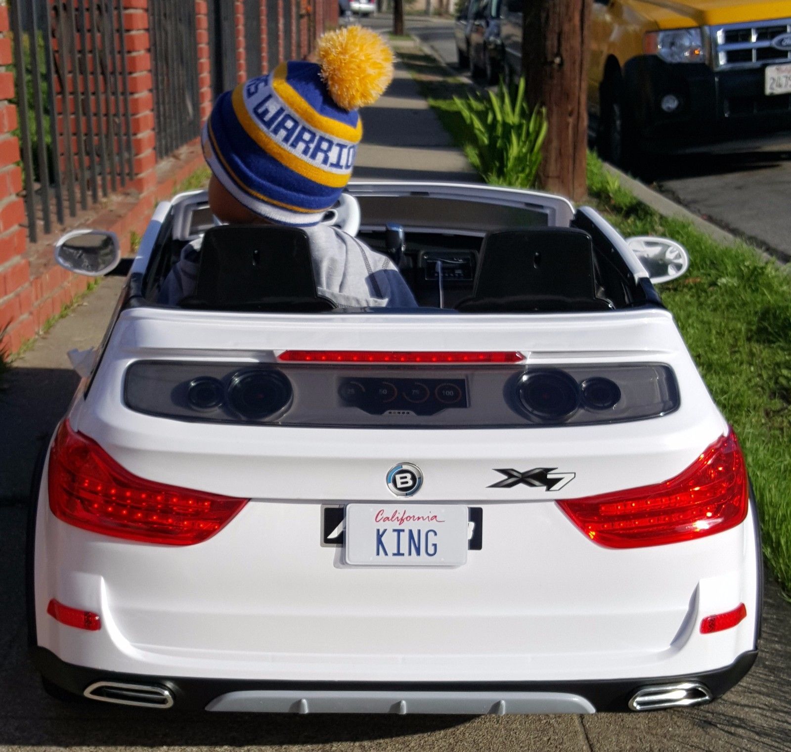 Rideon battery power wheels car license plate custom Massachusetts