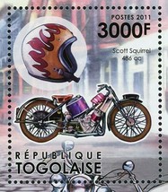 Motorcycles Stamp Scott Squirrel 486 cc Harley Davidson S/S MNH #4384 / ... - $15.64