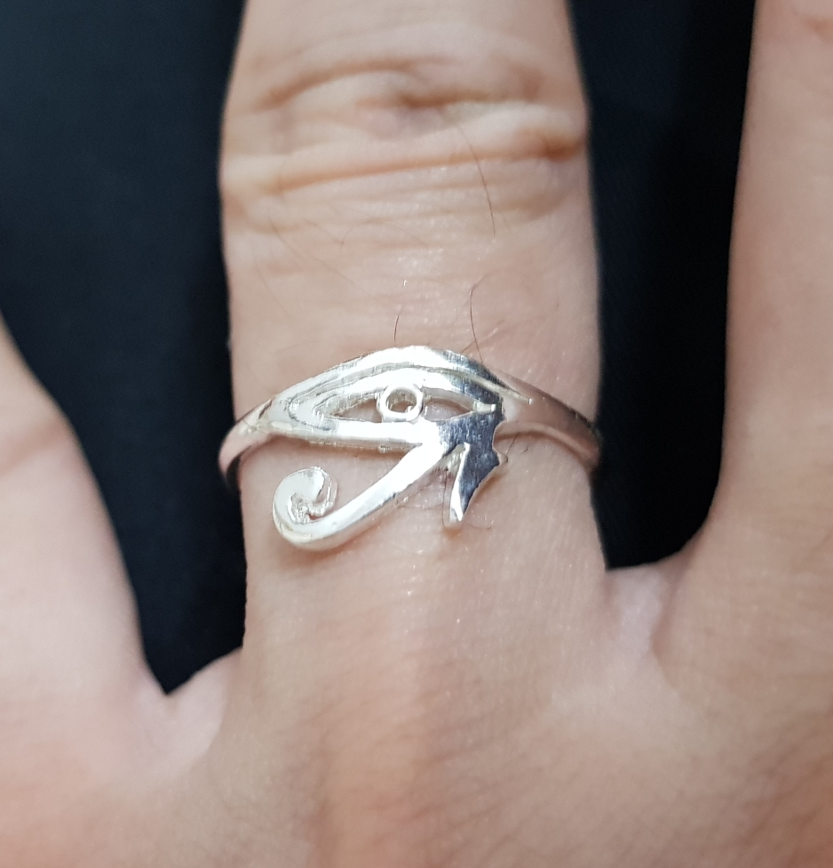 Ring - Ankh - Eye Of Horus - Symbol - Sterling Silver - Handmade