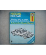 Nissan Pulsar,  Haynes Repair Manual, Service Guide 1983-1986. Book - $10.84
