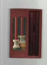 Holiday Candlestick Pair - Lenox - Christmas Red - Ceramic Candleholders  Unused - $2.73