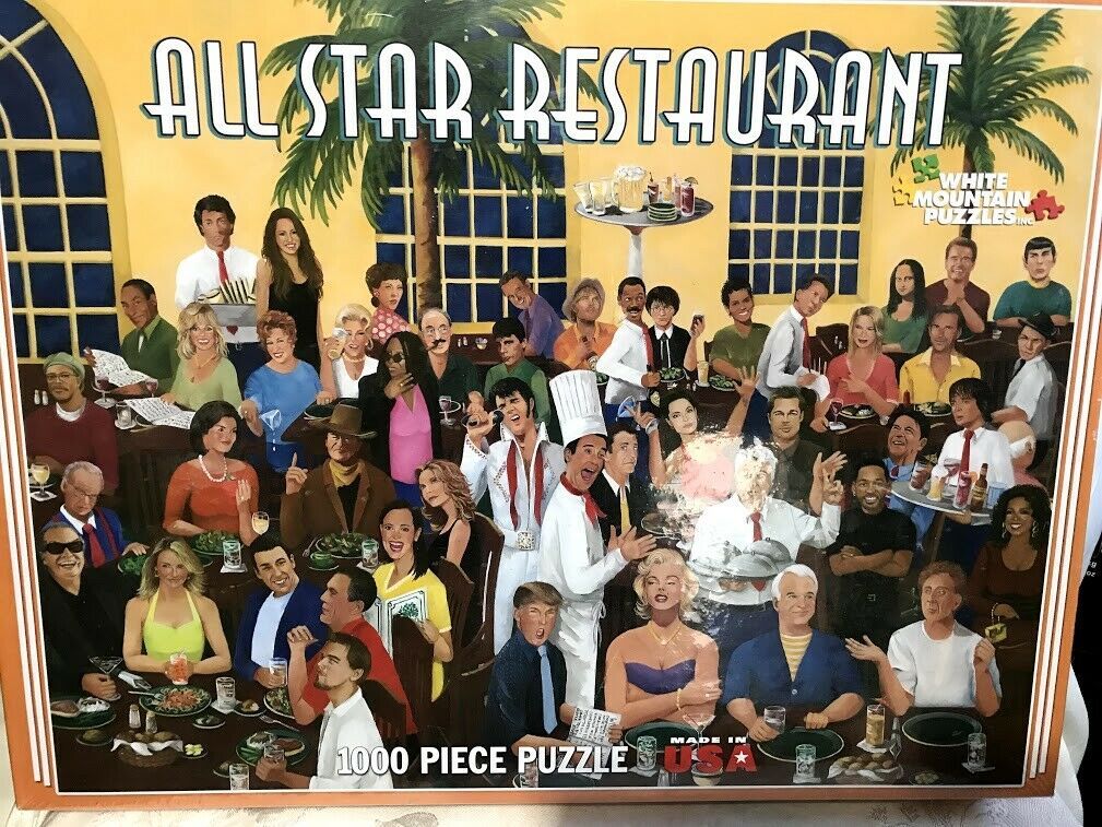 All Star Restaurant 1000 Puzzle Hummel-marconi White Mountain Celebs for sale online 