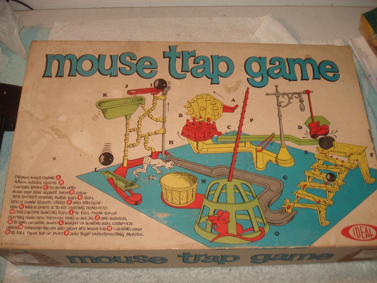 VINTAGE 1963 MOUSE TRAP GAME FIRST EDITION COMPLETE - Vintage Manufacture