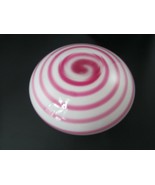  Pink and White Swirl Glass Vase for Home or Office Decor. Studio Glass  - $34.65