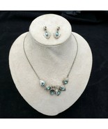 Vintage Van Dell STERLING and Blue Stone Leaf Necklace and Earring Set W... - $99.99