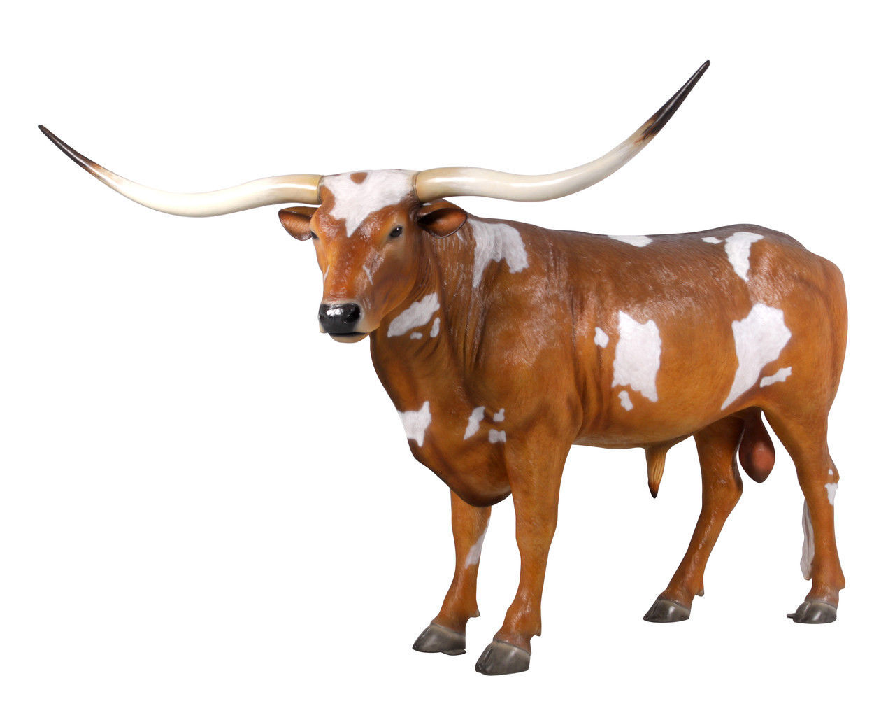 TEXAS LONGHORN BULL LIFE SIZE ANIMAL GARDEN ~RESTAURANT STATUE,113'' X 71''H - Statues & Lawn ...